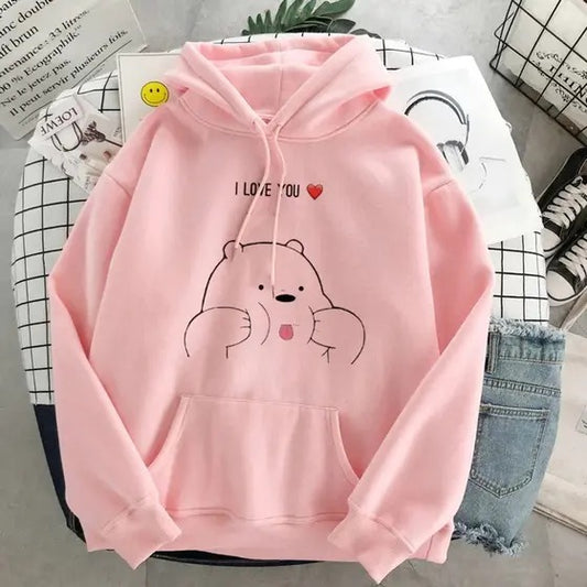 pink beautiful printed hoodies for girls